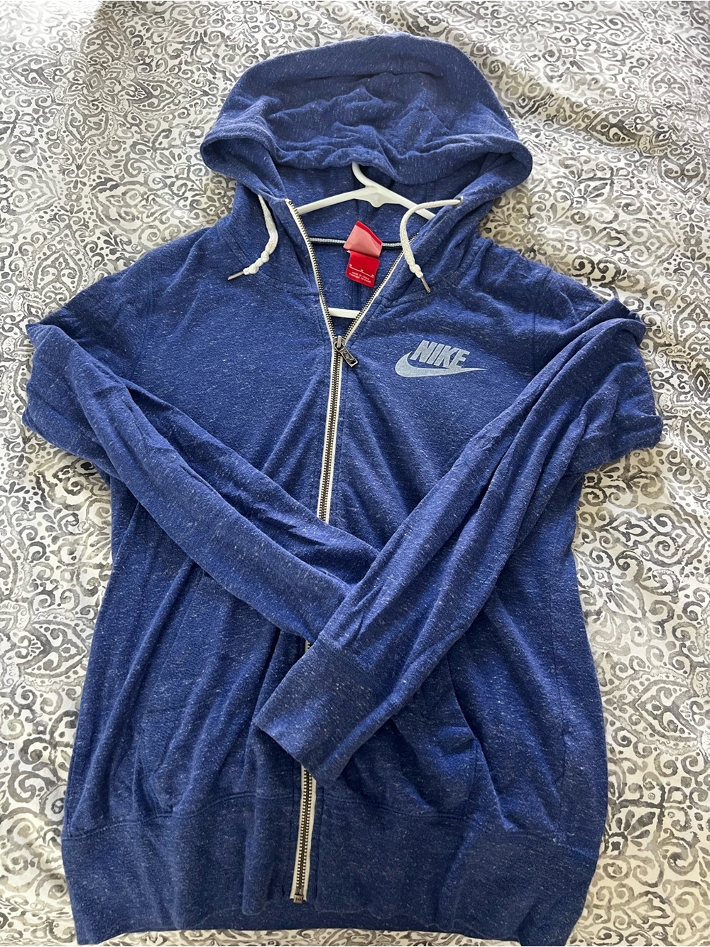 Nike Women's Navy Blue Full-Zip Hooded Jacket